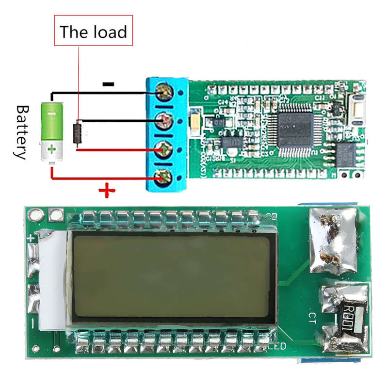 18650 26650 Lithium Li-ion Battery Tester LCD Meter Voltage Current Capacity - 0.03kg
