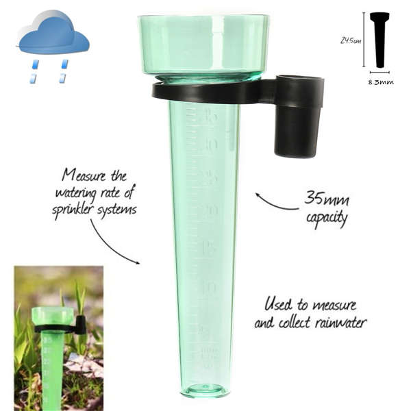 Polystyrene Rain Gauge Up to 35mm Measurement