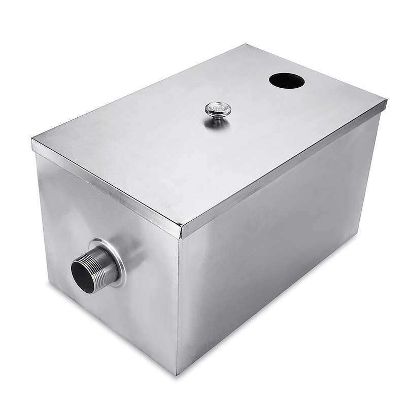5GPM Stainless Steel Grease Trap Interceptor Set Restaurant For Kitchen Wastewater