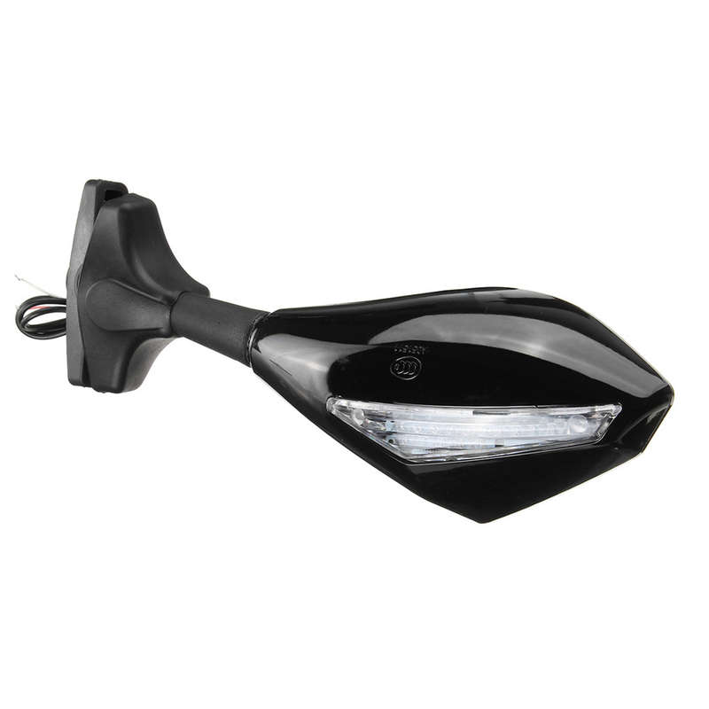 Motorcycle Rearview Mirrors With LED Turn Signal Light For KAWASAKI NINJA 65