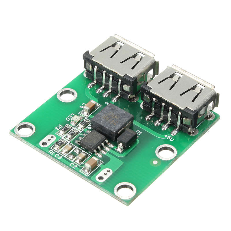 Dual USB Output 6-24V To 5.2V 3A DC-DC Step Down Power Charger Module Converte