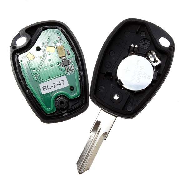 Car Remote Key 433MHz 2 buttons with Electronic Components for Renault