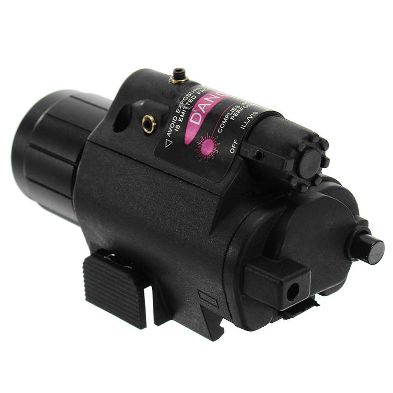 Red Laser Sight Dot Scope 3W LED Flashlight Combo Tactical Picatinny 20mm Rail Mount