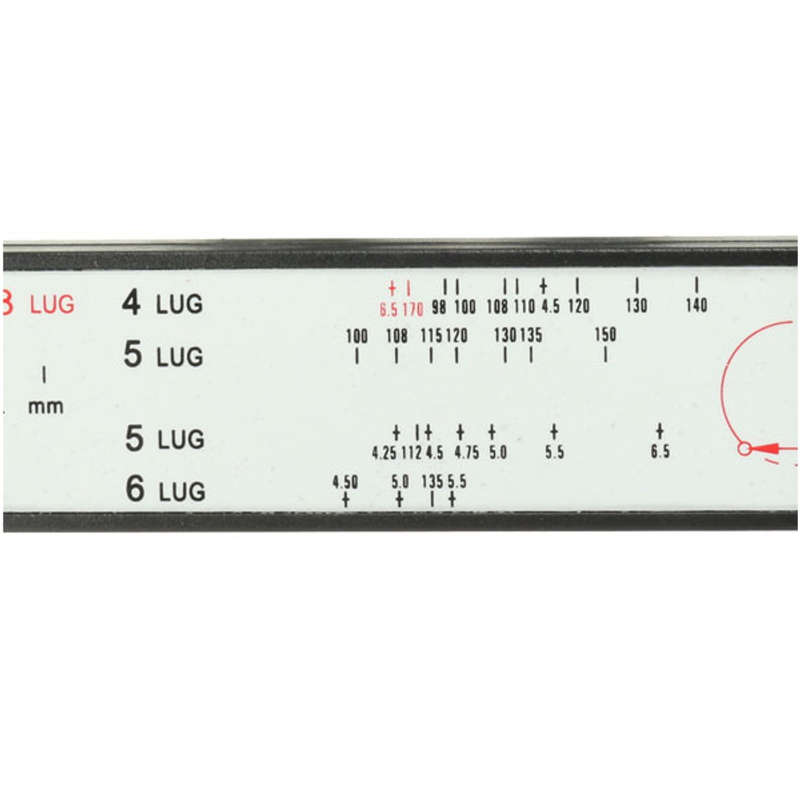 8 Lug Wheel Bolt Pattern Gauge Tool Quick Measuring Measurement Black