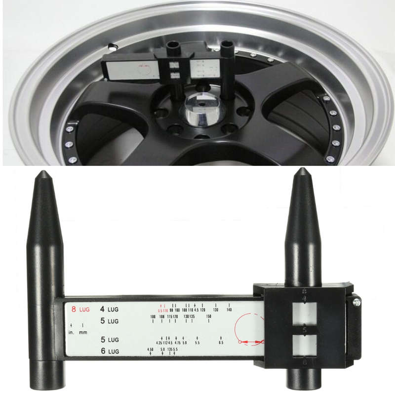 8 Lug Wheel Bolt Pattern Gauge Tool Quick Measuring Measurement Black