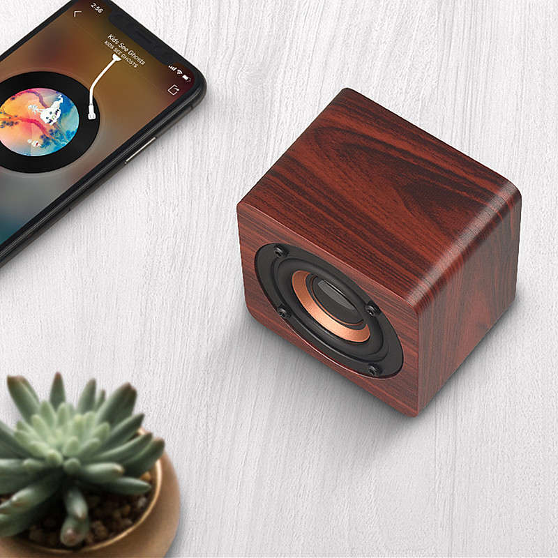 Wooden Portable Wireless Bluetooth Speaker Mini Subwoofer Outdoor Handsfree