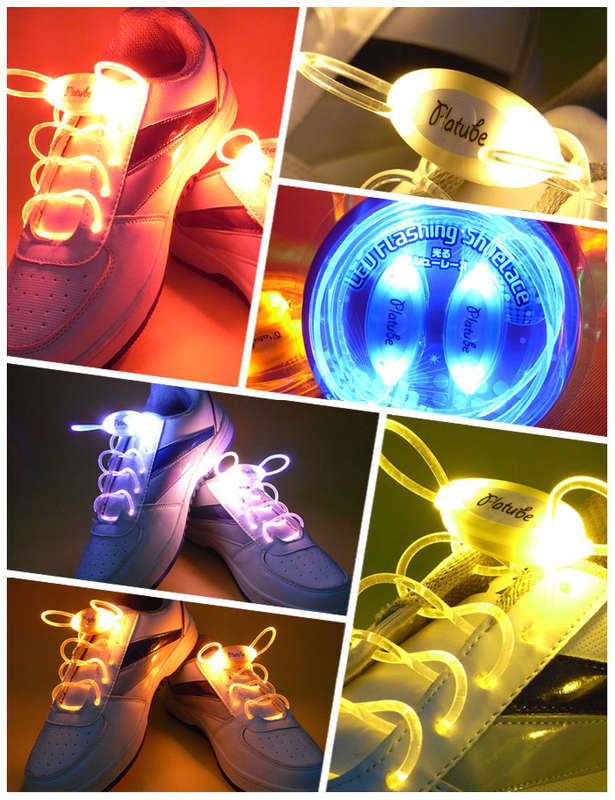4 Mode LED Glowing Shoelaces Flash Night Light Shoelaces Shoe Strap Outdoor Dance Party Supplies
