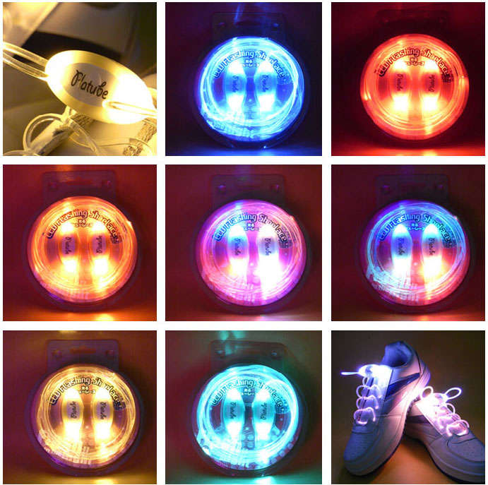 4 Mode LED Glowing Shoelaces Flash Night Light Shoelaces Shoe Strap Outdoor Dance Party Supplies