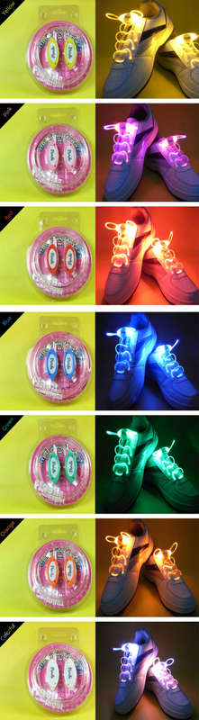 4 Mode LED Glowing Shoelaces Flash Night Light Shoelaces Shoe Strap Outdoor Dance Party Supplies