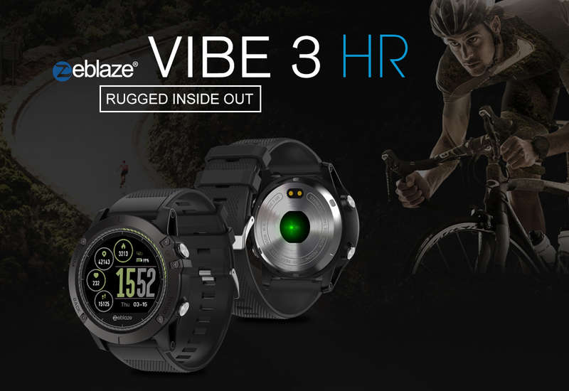 Zeblaze VIBE 3 HR Rugged Inside Out HR Monitor 3D UI All-day Activity Record 1.22' IPS Smart Watch