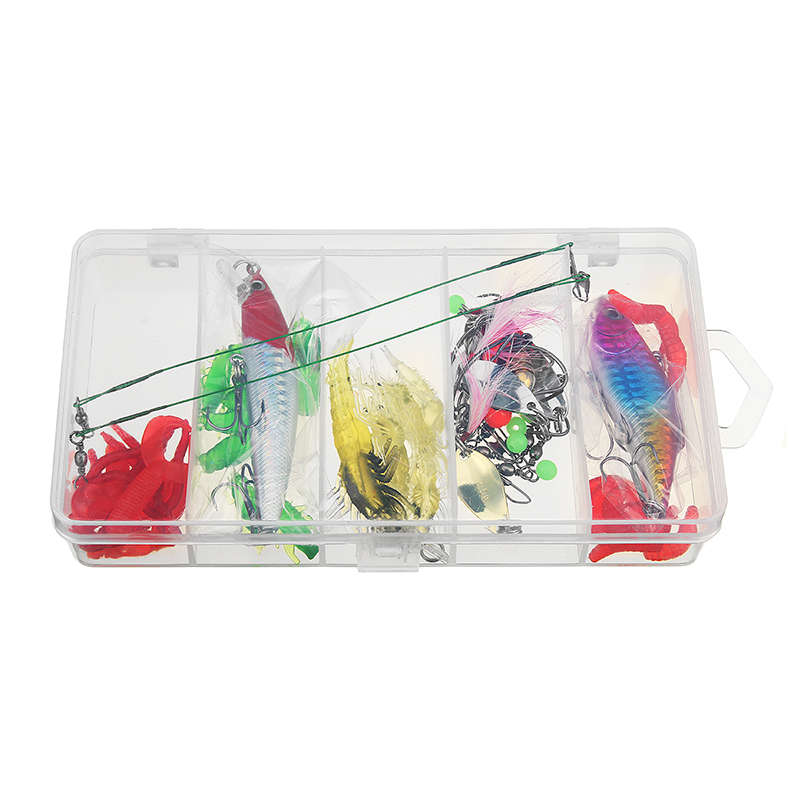 24/72/83Pcs/Set Soft Hard Fishing Lure With Box Set Small Lure Bass Crank Bait Hooks Kit