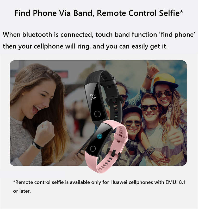 Huawei Honor Band 4 0.95 AMOLED 2.5D Swim Posture Detect Heart Rate Sleep Snap Monitor Smart Watch