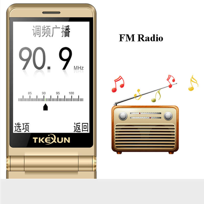 TKEXUN G10+ Flip Analog TV 6500mAh 4.0 Inch Dual Touch Screen Dual Flashlight Dual SIM Feature