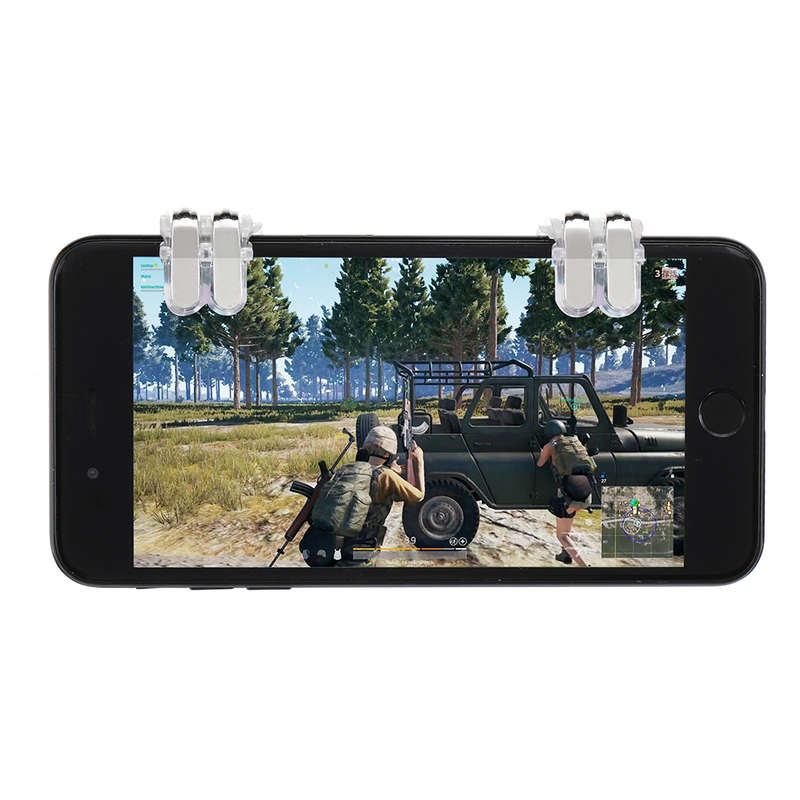 Game Controller Shooter Gaming Six Finger Aiming Fire Trigger Button Handle L1R1 for PUBG Mobile
