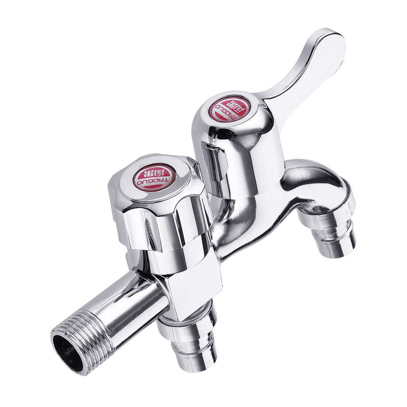 Multifunctional Double Outlet Taps Dual Connect Bathroom Washing Machine Faucet Garden Tap