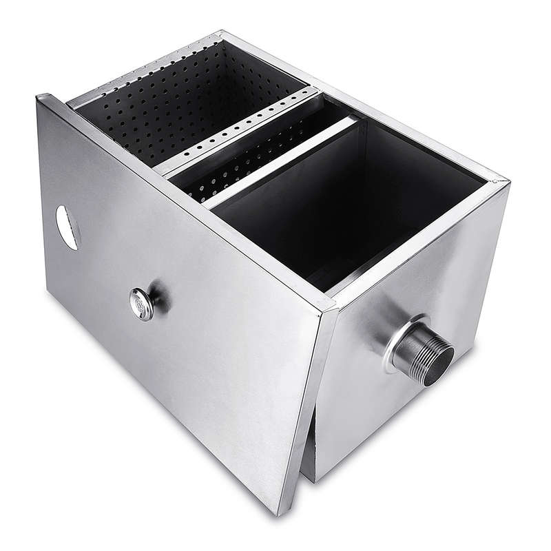5GPM Stainless Steel Grease Trap Interceptor Set Restaurant For Kitchen Wastewater