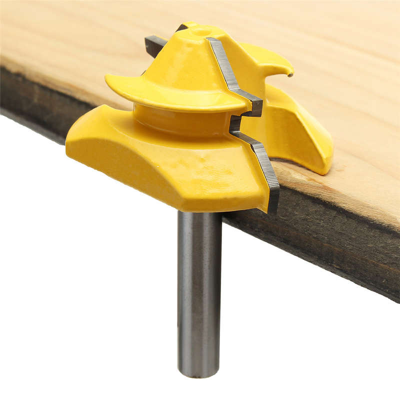 45 Degree Lock Miter Glue Joint Router Bit Woodworking Cutter 8mm Shank Diameter