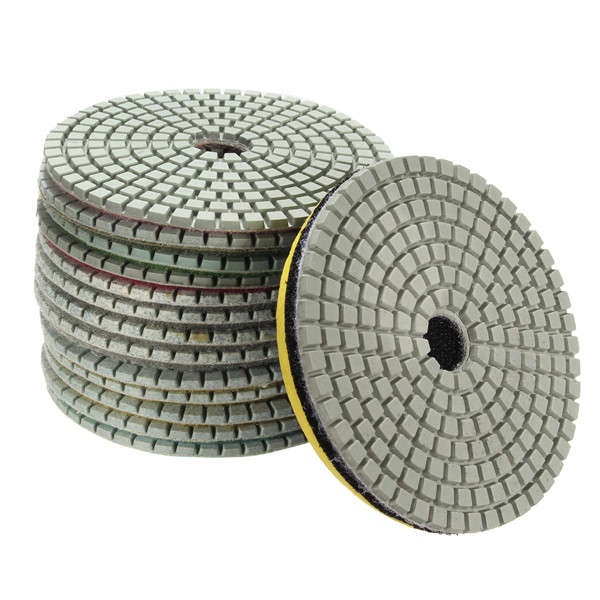15pcs 4 Inch 30-6000 Grit Diamond Polishing Disc with M14 Self-adhesive Pad