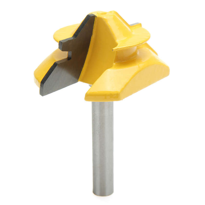 45 Degree Lock Miter Glue Joint Router Bit Woodworking Cutter 8mm Shank Diameter