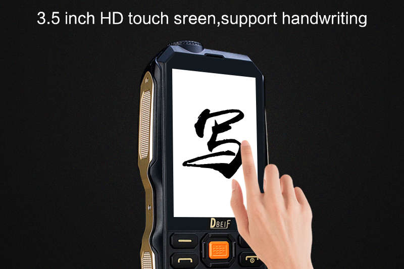 DBEIF D2017 9800mAh Antenna Analog TV 3.5 Inch Handwriting Tough Screen FM Dual Sim Outdoors