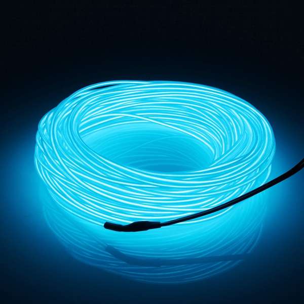 20M EL Led Flexible Soft Tube Wire Neon Glow Car Rope Strip Light Xmas Decor DC 12V  (COLOR: BLUE)