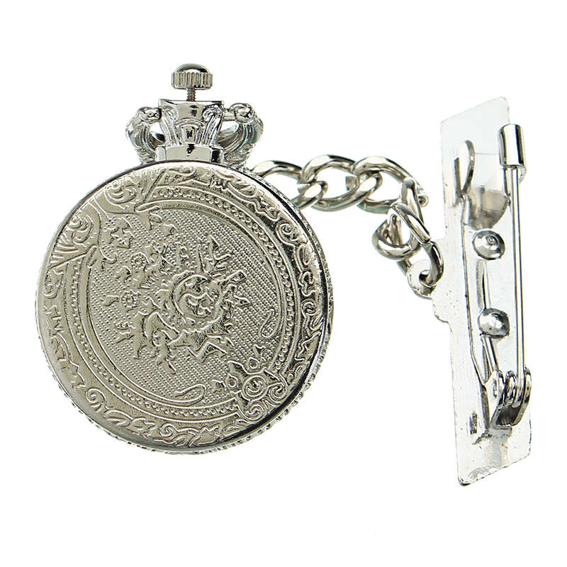 Nurse Silver White Dial Quartz Pocket Watch