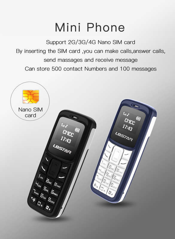 L8Star BM30 0.66 inch OLED 220mAh Bluetooth Dialer Voice Changer MP3 Music Player Mini Card Phone -
