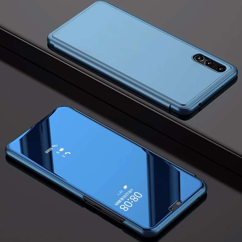 Bakeey Flip Smart Sleep Mirror Window View Bracket Protective Ca... (COLOR: BLUE | MODEL: HUAWEIP20)