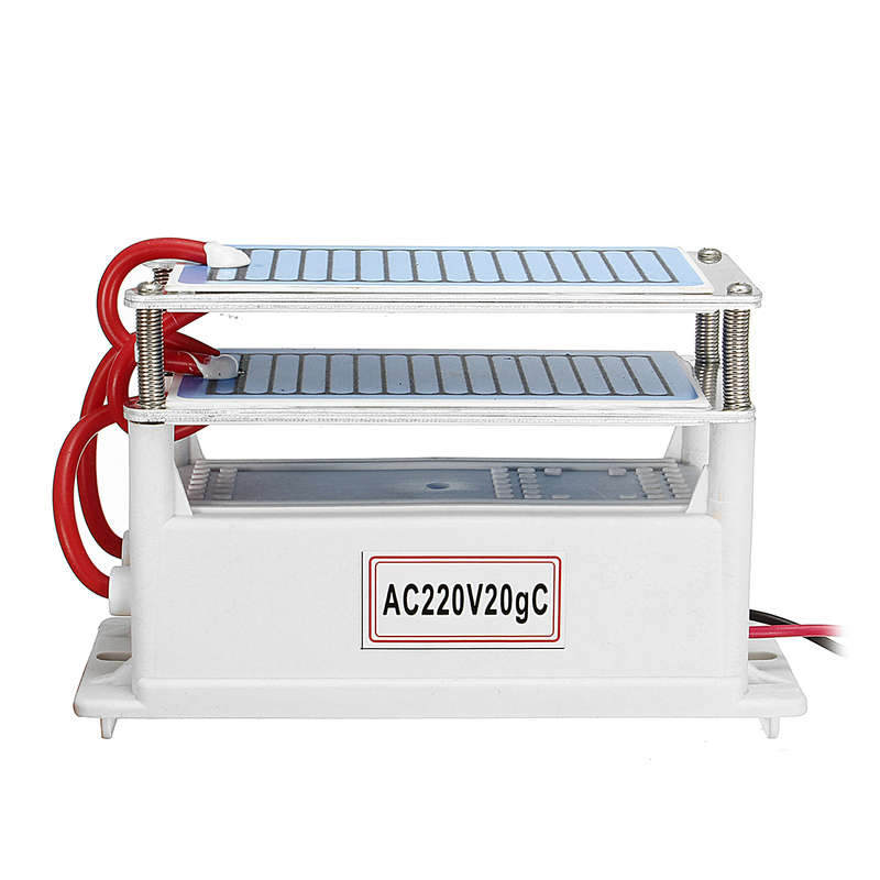Ozone Generator 220V 20G/H Double Ceramic Plate Ozonizer Water Disinfection Treatment Air Purifier