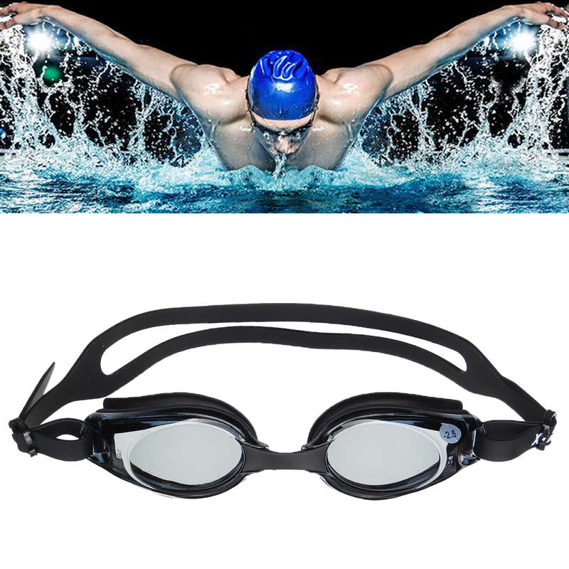 Anti-fog Prescription Swimming Goggles UV Proof Nearsighted Tinted Glasses Myopic ... (MODEL: -3.50)
