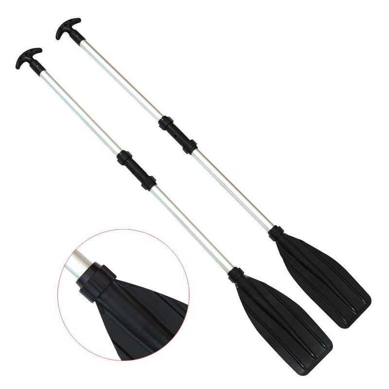 2PCS 133cm Aluminum Detachable Float Afloat Oars Paddles Marine Boat Kayak Raft Canoe