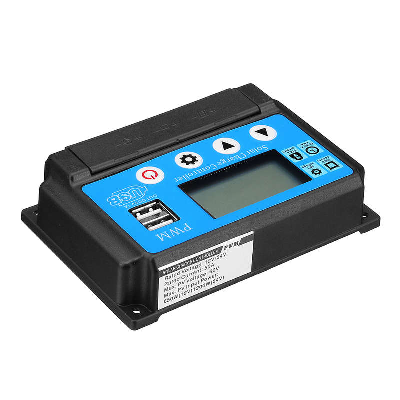 10/20/30/40/50A 12V 24V Auto Solar Panel Solar Charge Controller Battery Cha