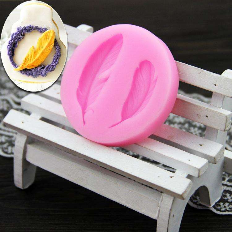 Silicone Fondant Mold 3D Feathers Fondant Cake Mould Silicone Fondant Mould Decoration Chocolate
