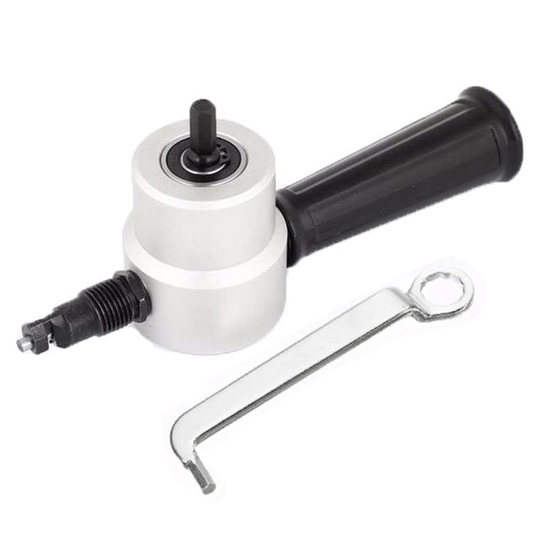 Drillpro YT-160A Double Head Sheet Metal Nibbler Cutter Drill Attachment Metal Sheet Cutter