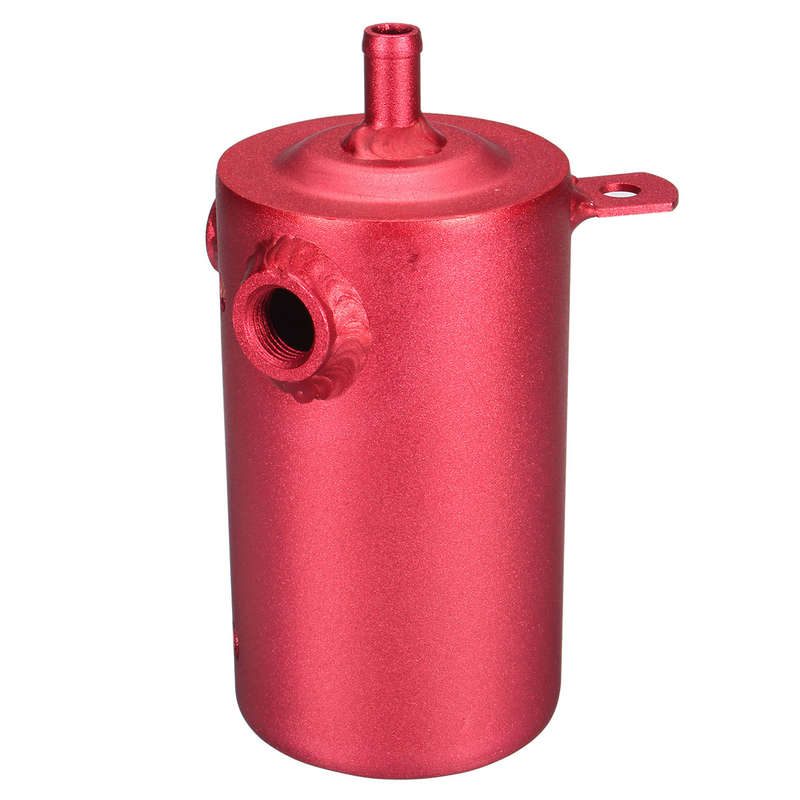 Universal Car 750ml Aluminum Catch Can Reservoir Fuel Tank with Breather Fil