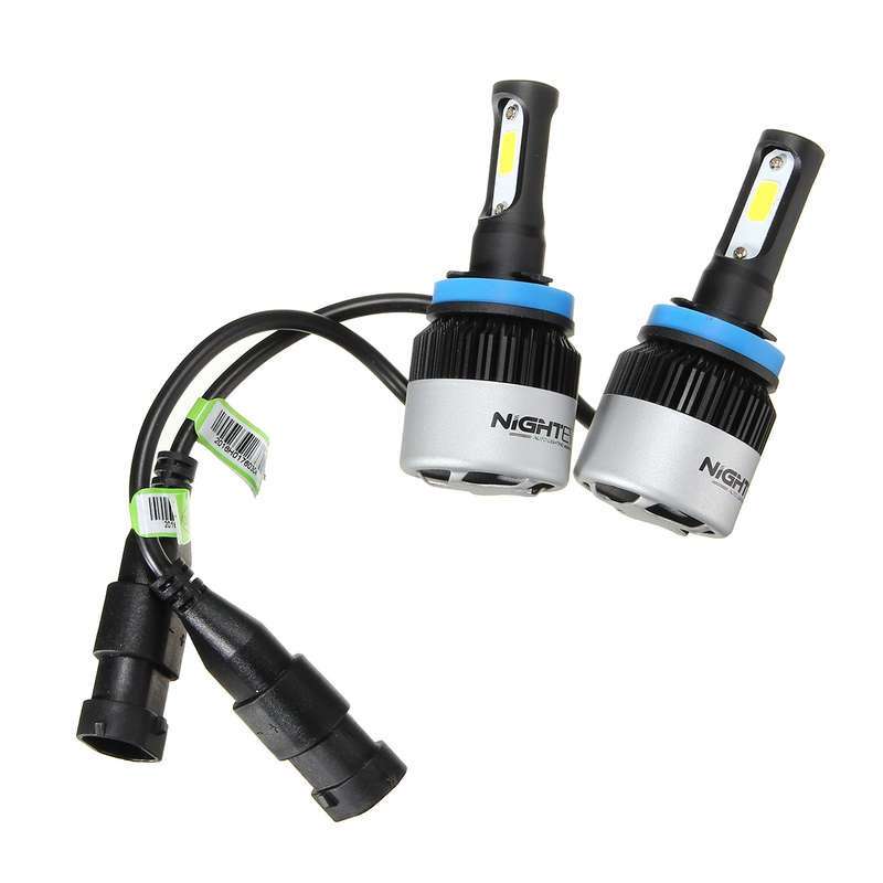 LED Headlight  Nighteye COB LED Car Headlights 9005 9006 H4 H7 H11 Bulbs Lamps 72W 9000LM 6500K