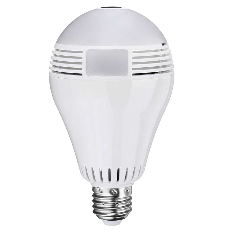 New 360 Degree FishEye Panoramic Full HD 1080P WiFi IR Camera Light Bulb Remote Monitoring
