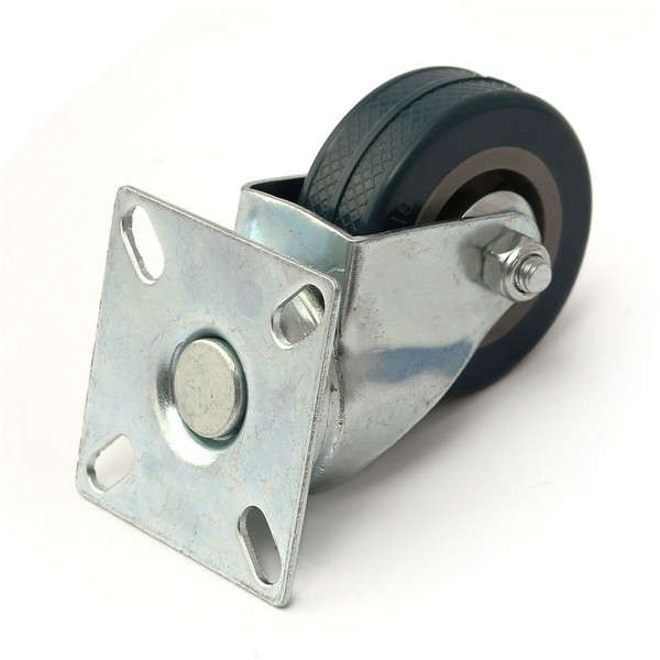 0mm Heavy Duty Rubber Swivel Castor Wheels Trolley Caster Brake