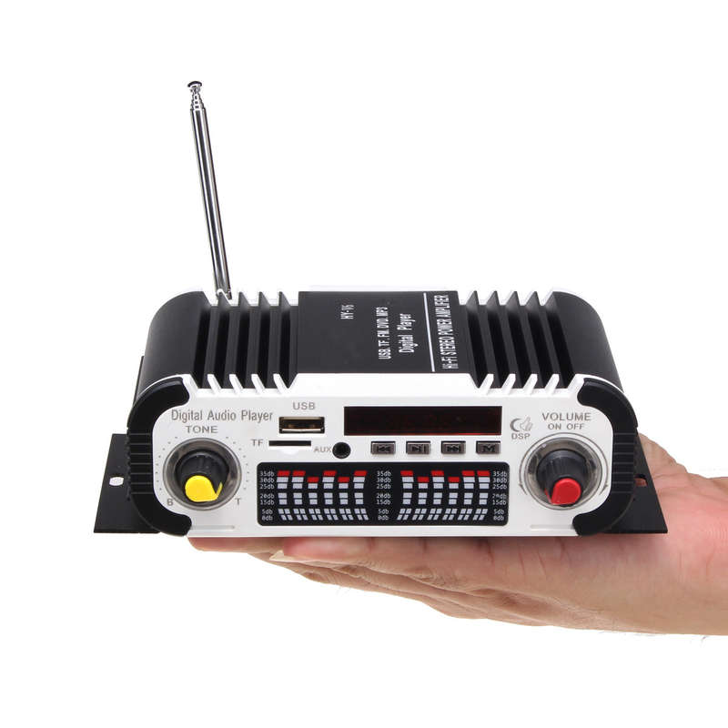 12V Car Home Mini Bluetooth Digital HiFi Stereo Amplifier Player Audio 2 Channel