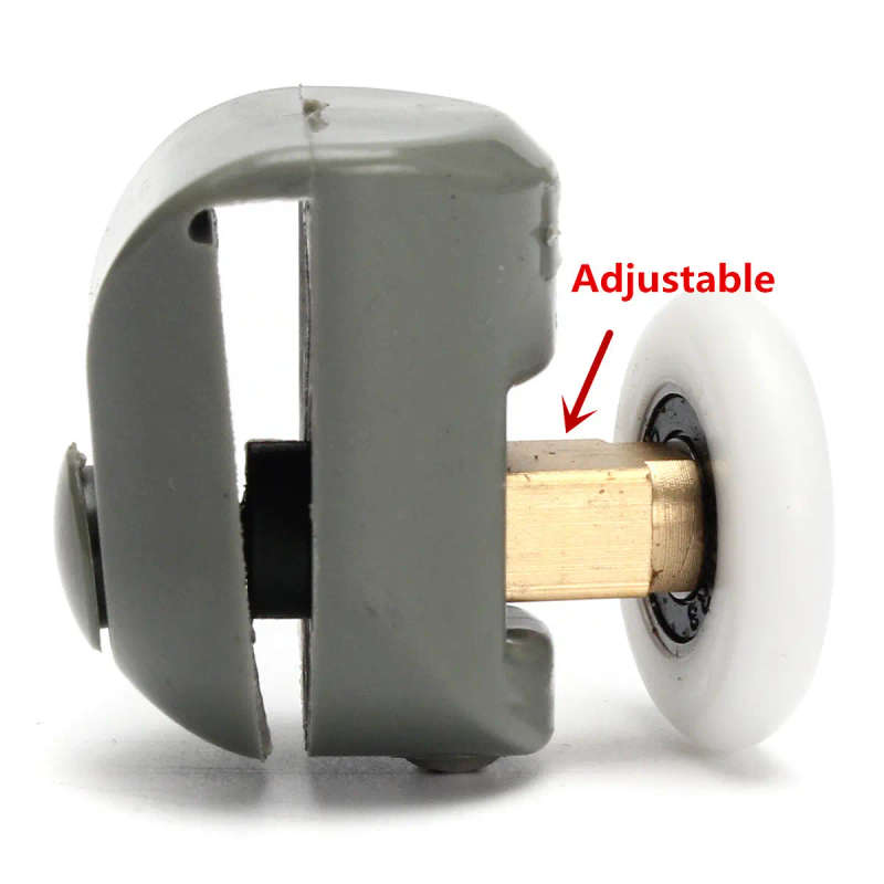 8Pcs Upper And Bottom Shower Door Rollers Runners Set Replacement Parts Glass Wheels Pulleys Guides