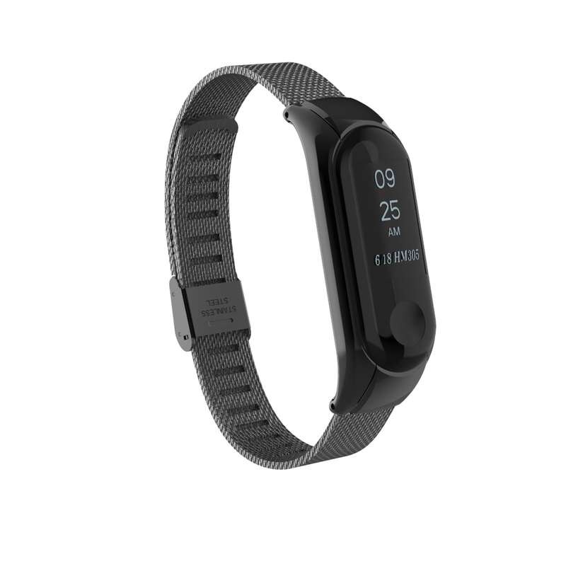 Xiaomi Mi Band 3 Smart Watch Metal Strap Screwless Buckle Stainless Steel Replacement Wristband