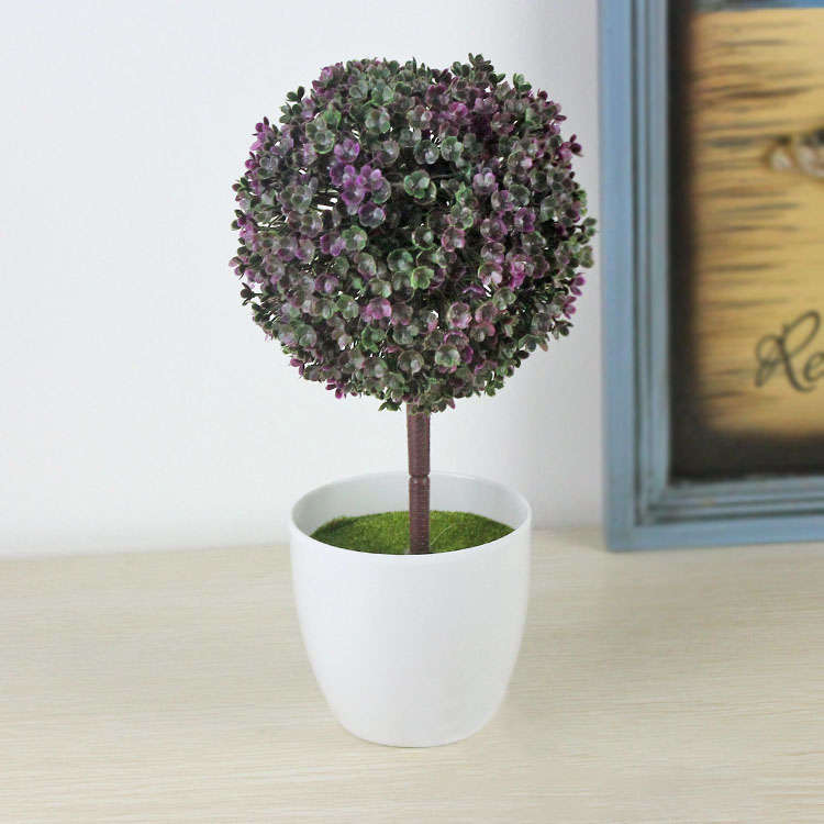 Office Decorative Trees Potted Plant Potted Pot Decorative Decoration (COLOR: RED)