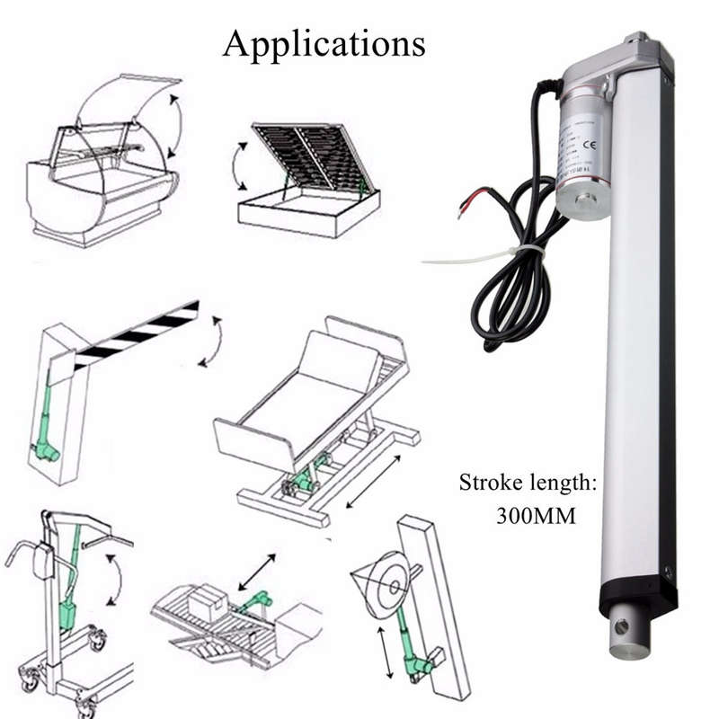 300mm Stroke DC 12V 900N Linear Actuator Electric Bracket 12mm/s