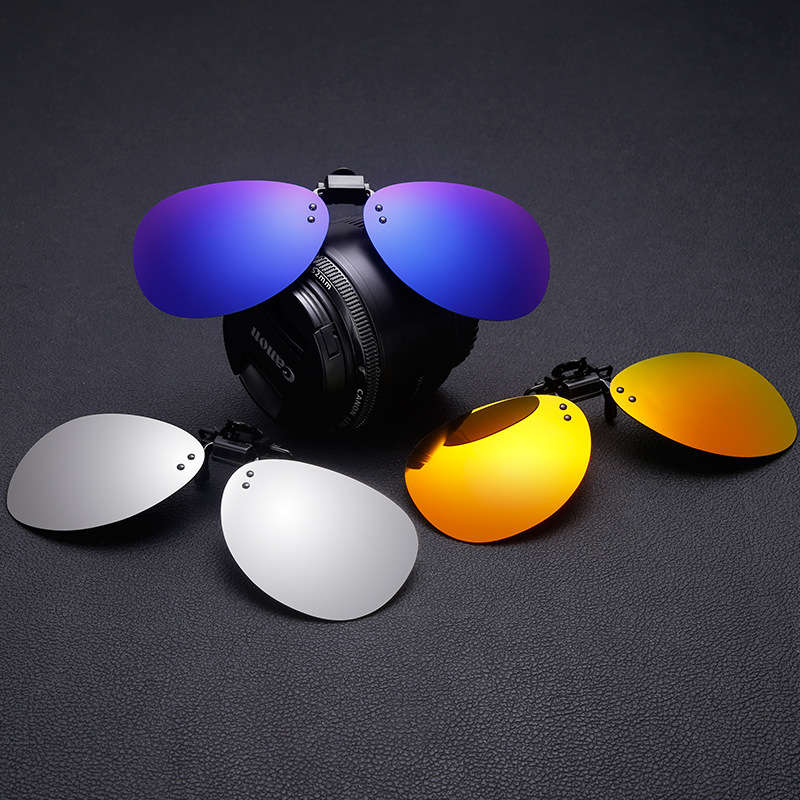 3Pcs Clip-on Night Vision UV400 Polarized Lens Glasses Outdoor Driving Sunglasses
