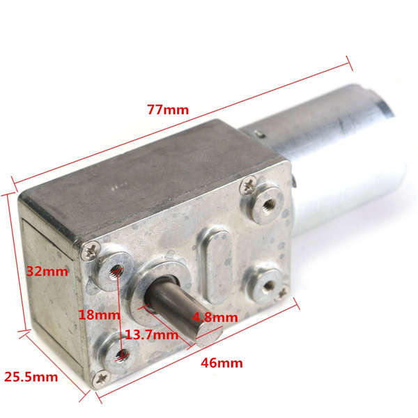 12V 6rpm Reversible High torque Turbo Worm Geared Motor DC motor GW370