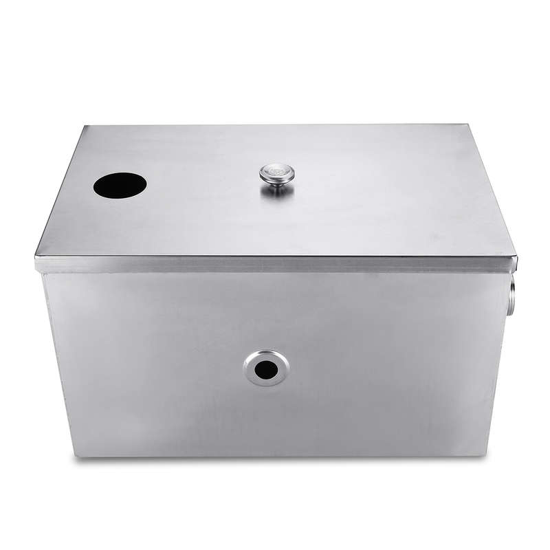 5GPM Stainless Steel Grease Trap Interceptor Set Restaurant For Kitchen Wastewater