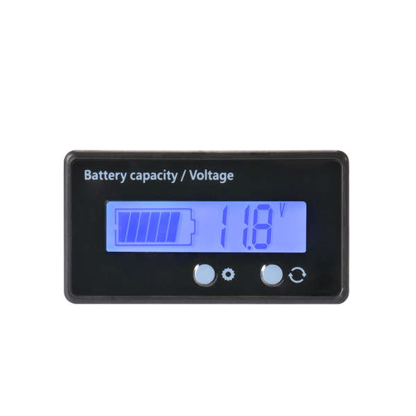 12V 24V 36V 48V LCD Voltmeter Lead-Acid Battery Status Monitor Meter For Motorcycle... (COLOR: BLUE)