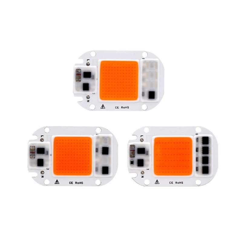 AC220V 20W 30W 50W LED Grow Light Chip DIY Full Spectrum for Hydroponics Greenhouse Plant Flowers