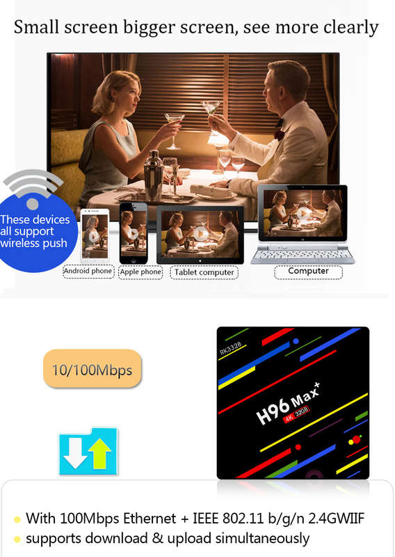 H96 Max Plus RK3328 4GB RAM 32GB ROM Android 8.1 USB3.0 TV Box Support HD Netflix 4K Youtube -