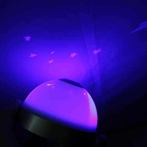 LED Laser Projector 3 color Night Light Alarm Clock